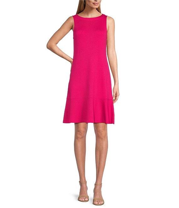 Tommy Bahama Darcy Solid Crew Neck Sleeveless Sheath Dress Product Image