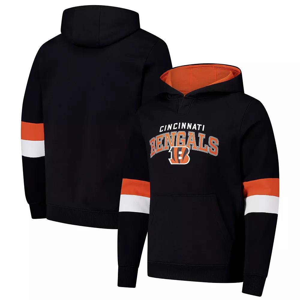 Men's G-III Sports by Carl Banks Black/Orange Cincinnati Bengals Adaptive Faceoff Pullover Hoodie, Size: XL Product Image