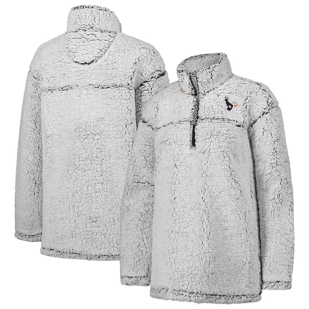 Women's G-III 4Her by Carl Banks Gray Houston Texans Sherpa Quarter-Zip Jacket,  Product Image