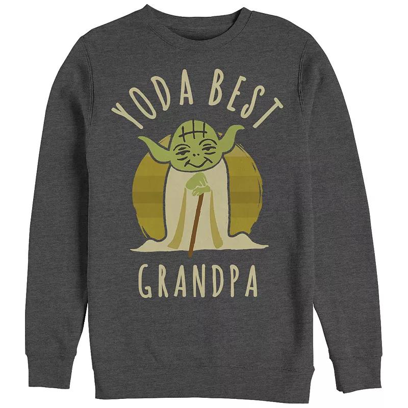Men's Star Wars Yoda Best Grandpa Cartoon Yoda Sweatshirt,  Product Image