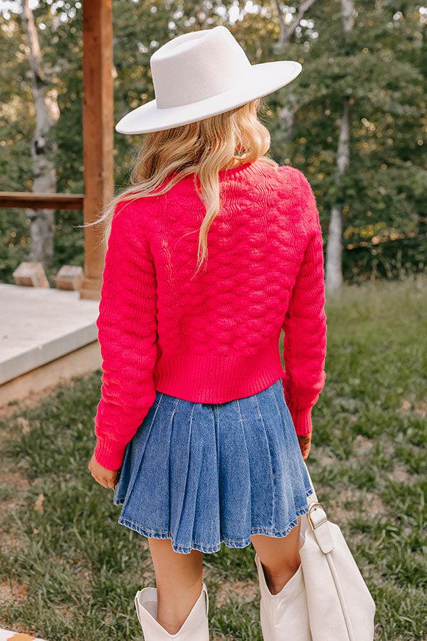 Sweet Serendipity Knit Sweater in Bright Red Product Image