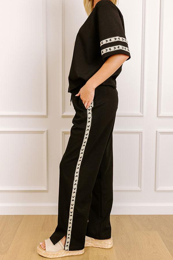 Villa Brunch High Waist Pants in Black Product Image
