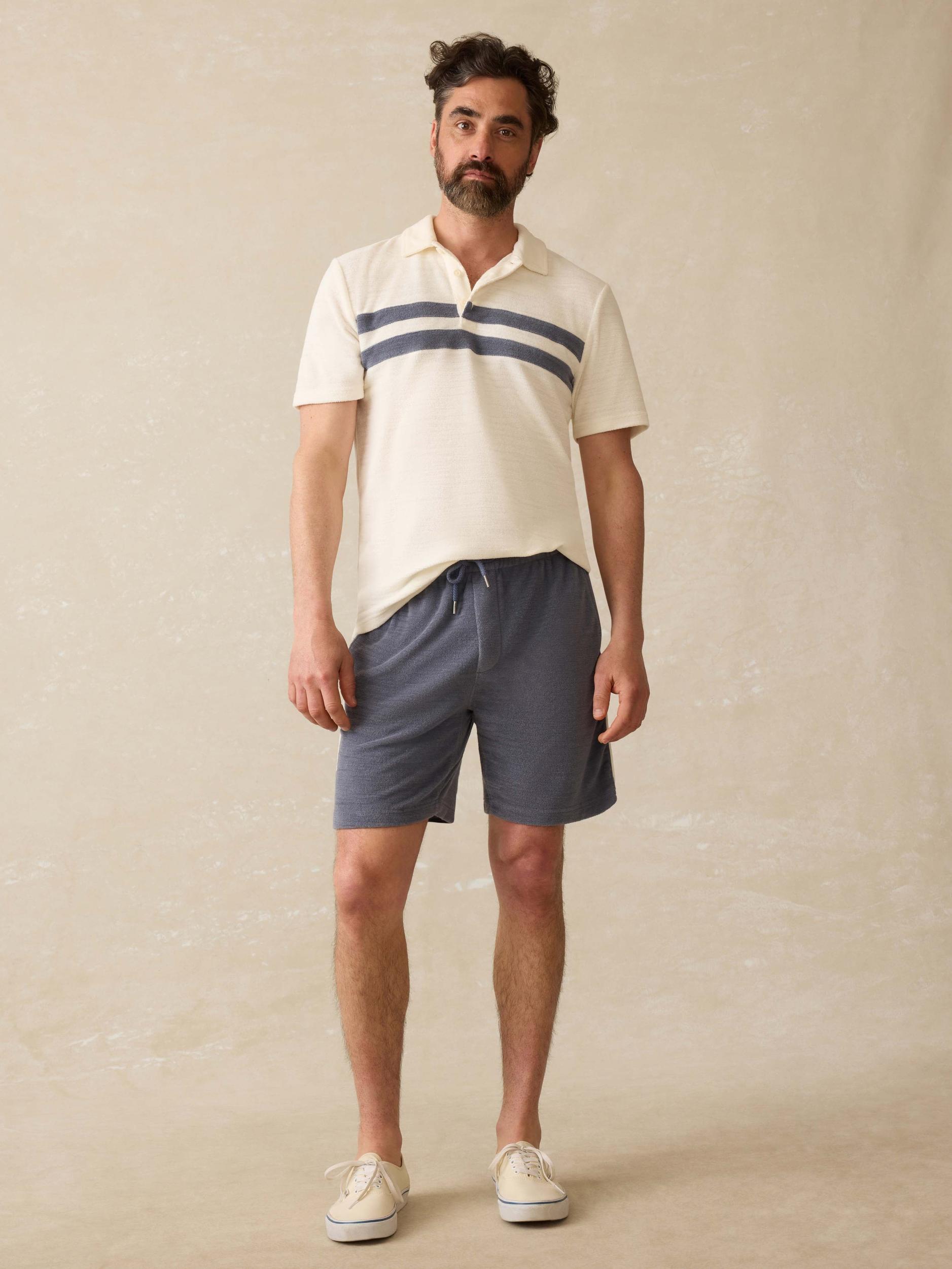 Cabana Towel Terry Sweatshort - Eastern Storm Male Product Image