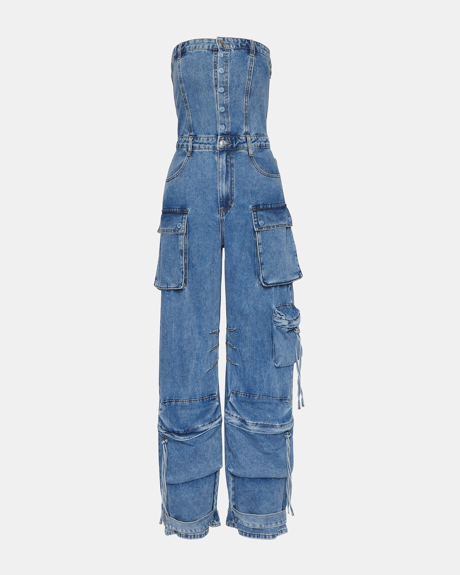 DUO DENIM JUMPSUIT Female Product Image