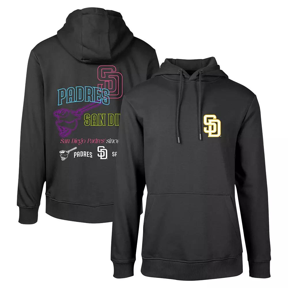Men's Levelwear Black San Diego Padres Podium Vintage Pullover Hoodie,  Product Image