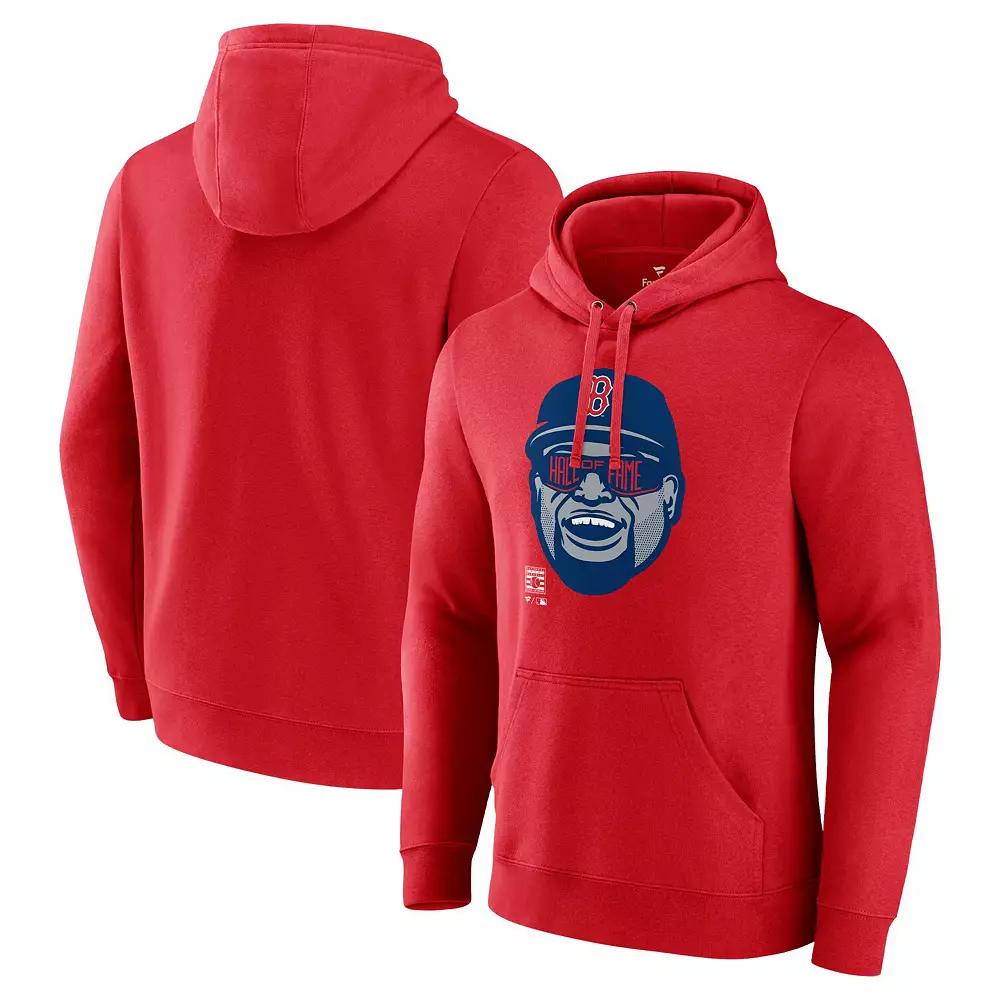 Men's Fanatics Branded David Ortiz Red Boston Red Sox Big Papi Portrait Fitted Pullover Hoodie,  Product Image