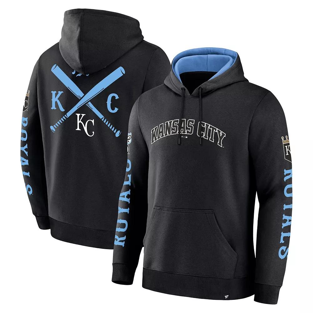 Men's Fanatics  Black Kansas City Royals Big City Legacy Fleece Pullover Hoodie, Size: XL Product Image