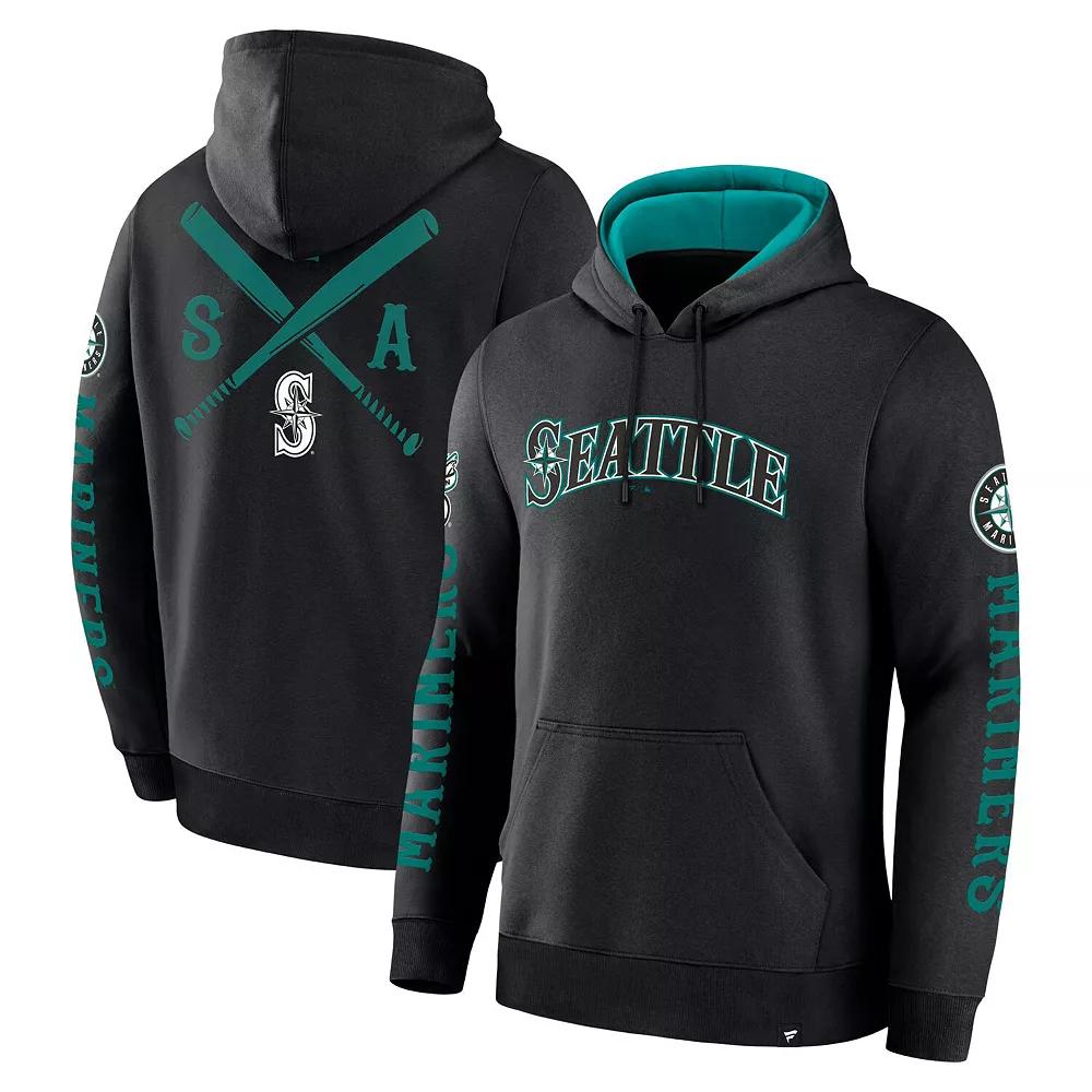 Men's Fanatics  Black Seattle Mariners Big City Legacy Fleece Pullover Hoodie, Size: Large Product Image