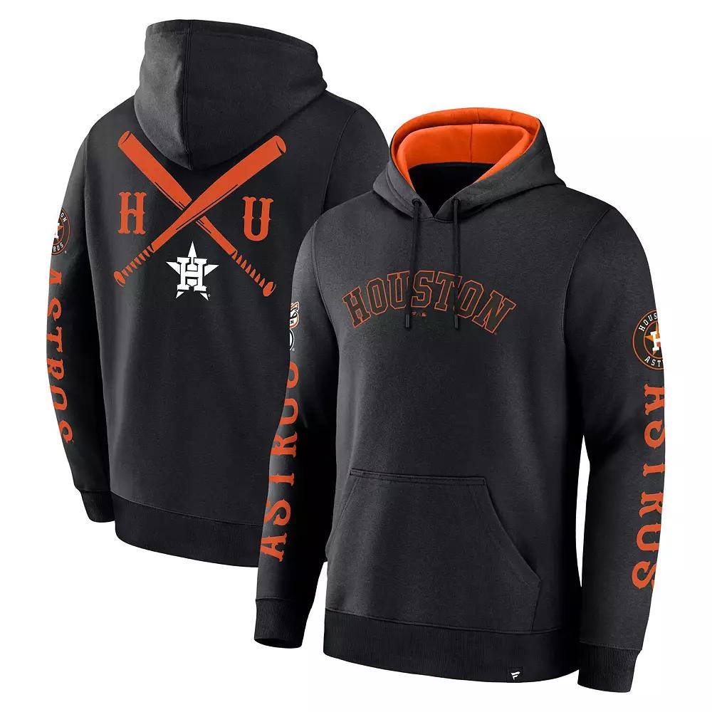 Men's Fanatics  Black Houston Astros Big City Legacy Fleece Pullover Hoodie, Size: XL Product Image