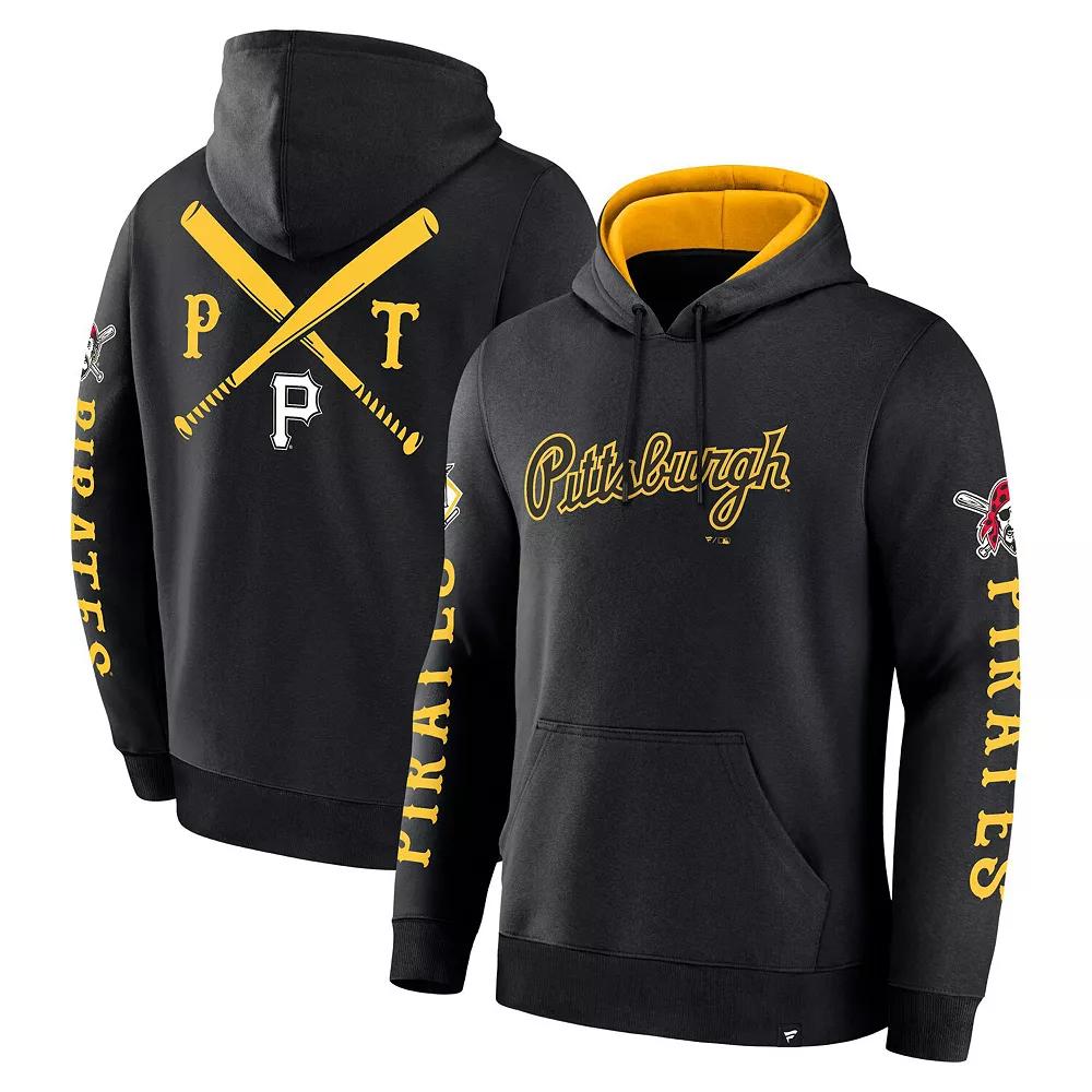 Men's Fanatics Black Pittsburgh Pirates Big City Legacy Fleece Pullover Hoodie,  Product Image