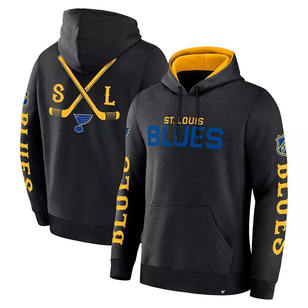Men's Fanatics Black St. Louis Blues Big City Legacy Fleece Pullover Hoodie, Size: Medium Product Image