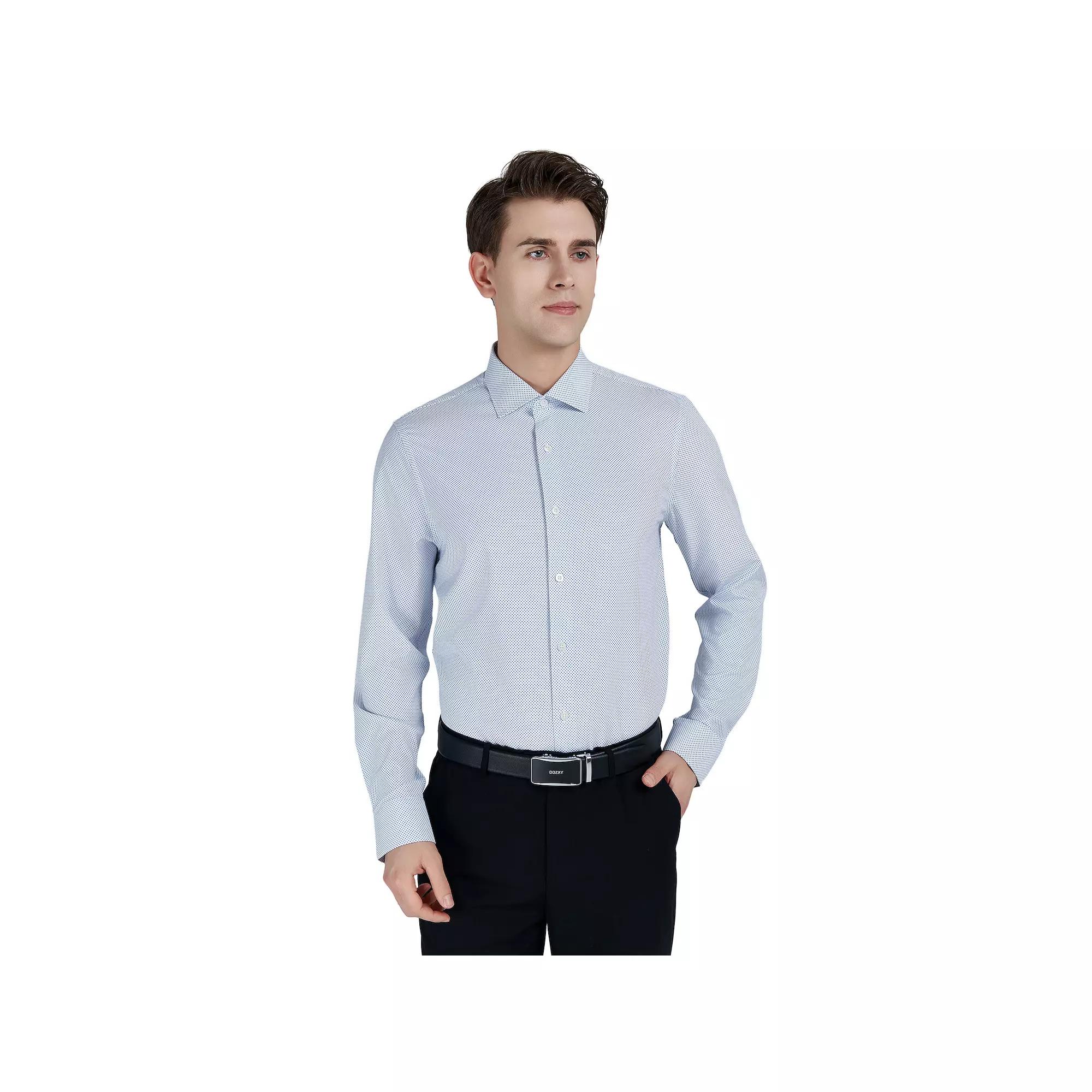 Men's Bespoke Slim-Fit Wrinkle Free Performance Dress Shirt,  Product Image