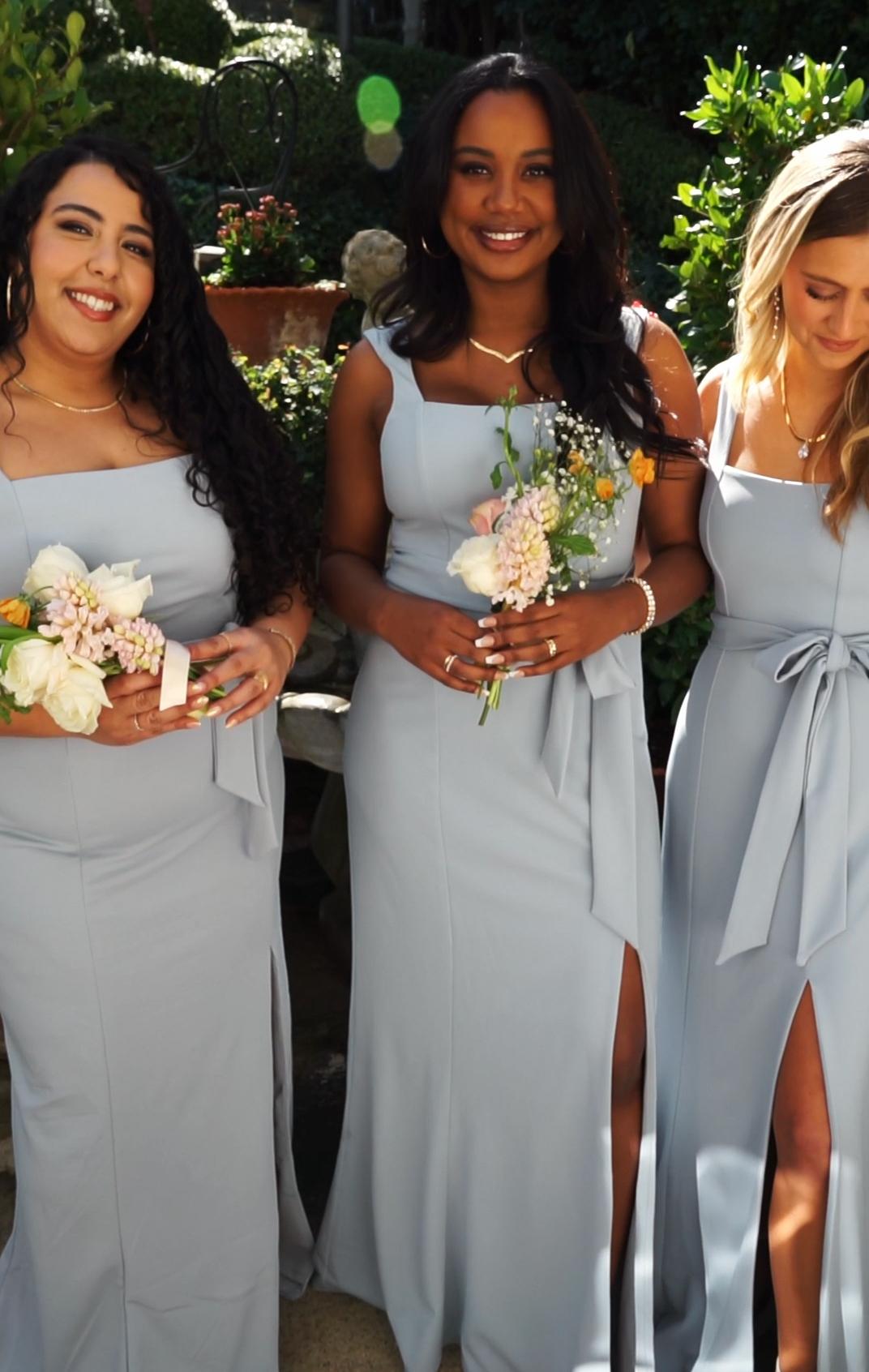 Paris Gown ~ Steel Blue Stretch Product Image