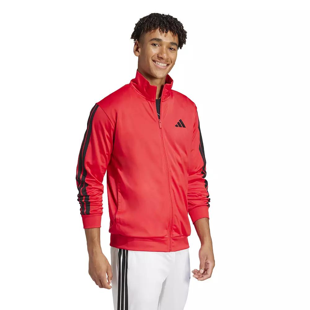 Big & Tall adidas 3-Stripes Tricot Sportswear Zip Front Track Top, Men's,  Product Image