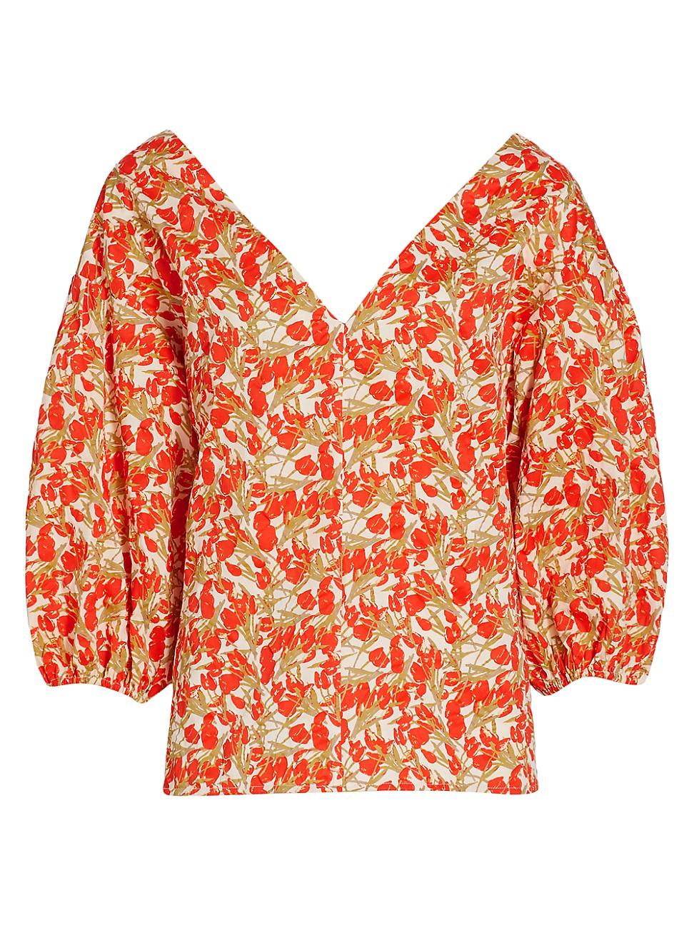 Womens MICHELLE SMITH x Saks Amalfi Three-Quarter Sleeve Top Product Image