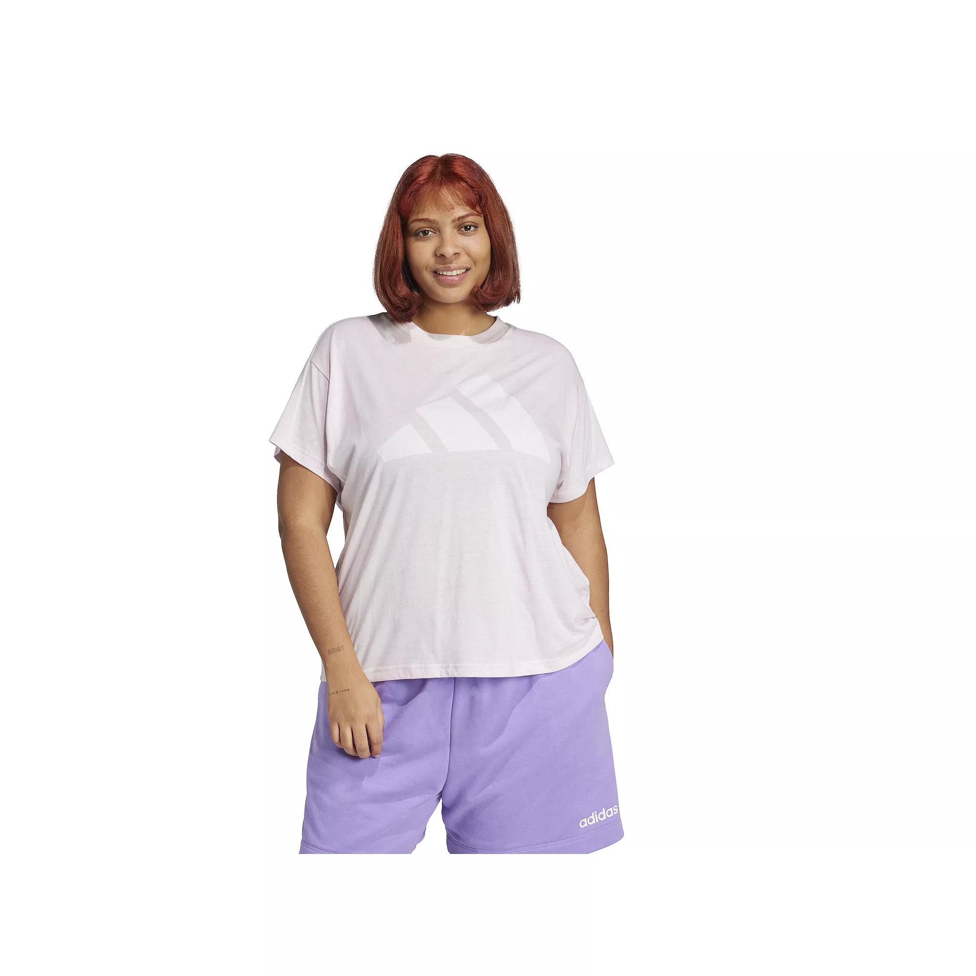 Plus Size adidas Essentials Winners T-Shirt, Women's, Size: 2XL, Clear Pink Product Image
