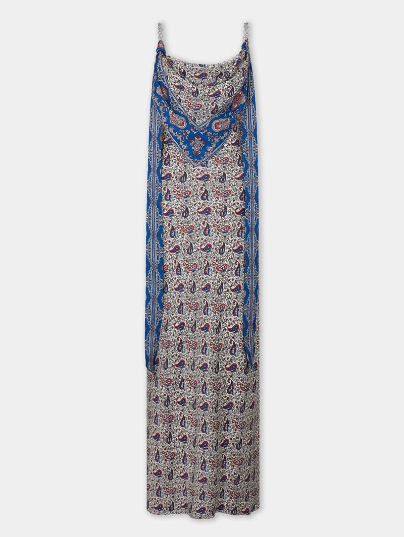 LONG DRESS IN PRINTED SATIN Product Image