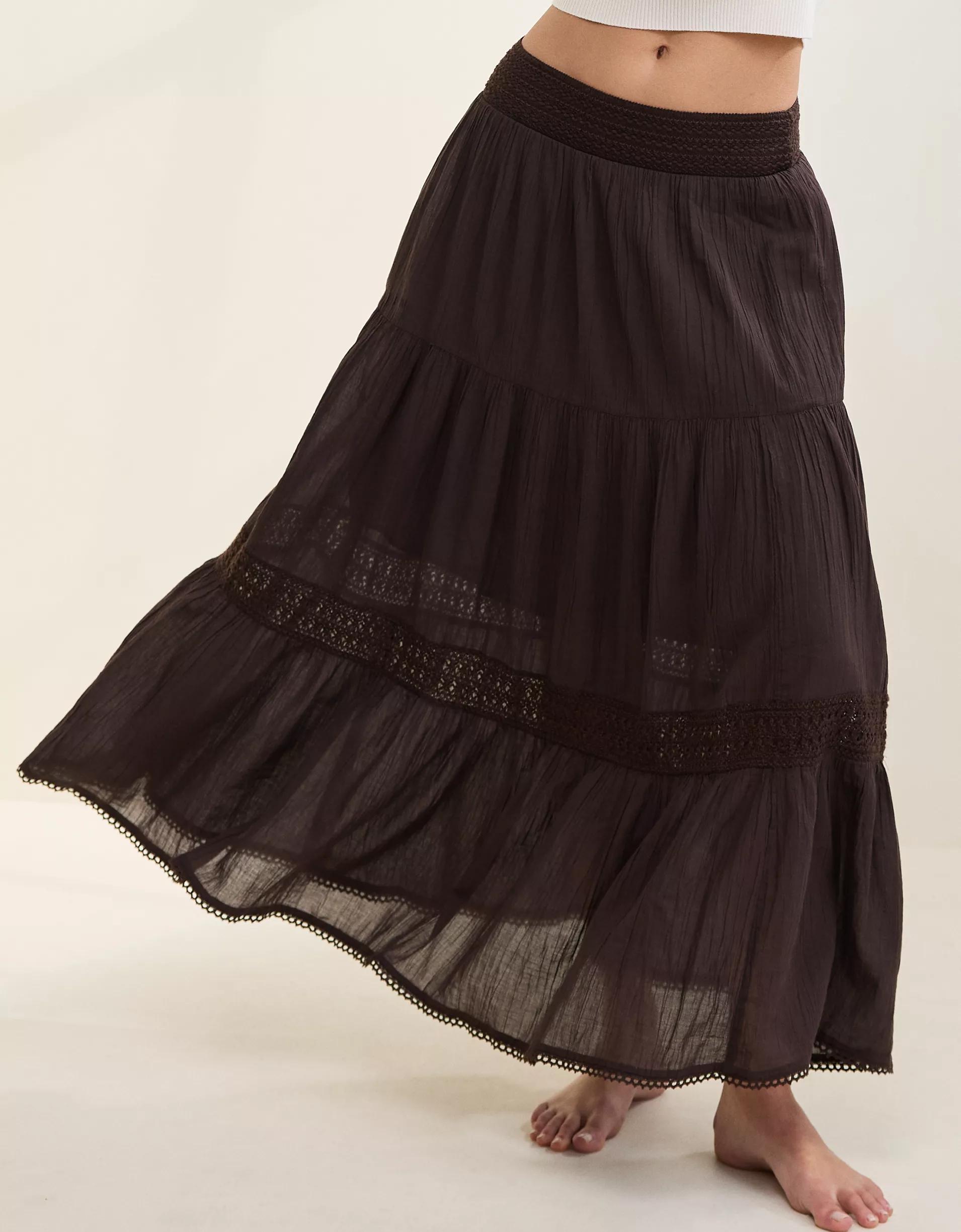 Aerie Crochet The Day Maxi Skirt Product Image