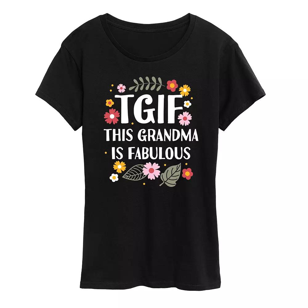 Women's TGIF This Grandma Is Fab Graphic Tee,  Product Image
