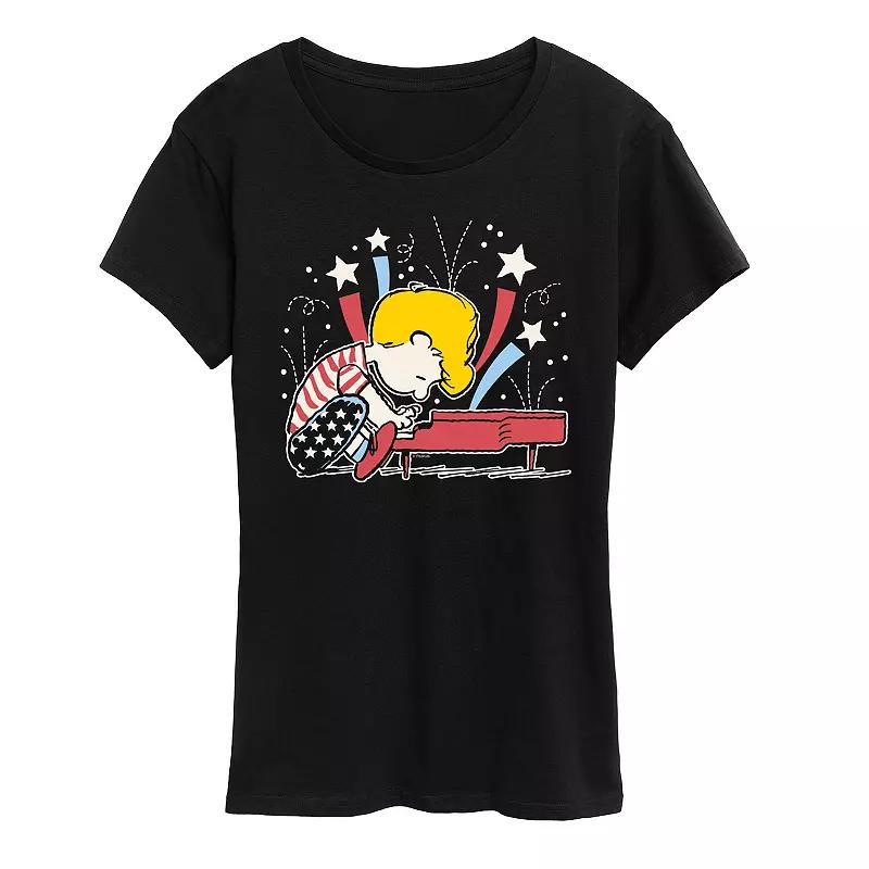 Women's Peanuts Schroeder Americana Graphic Tee,  Product Image