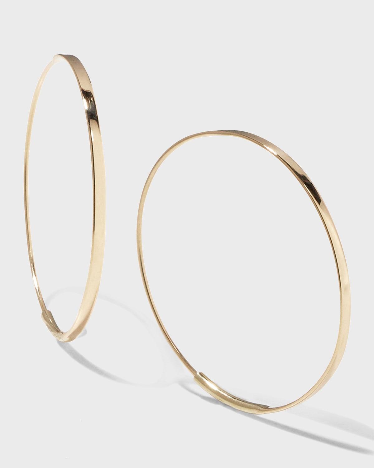 14k Small Flat Magic Hoop Earrings Product Image