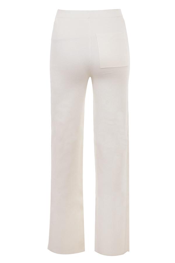 Vanna  off white cotton knitted trousers - sale Product Image