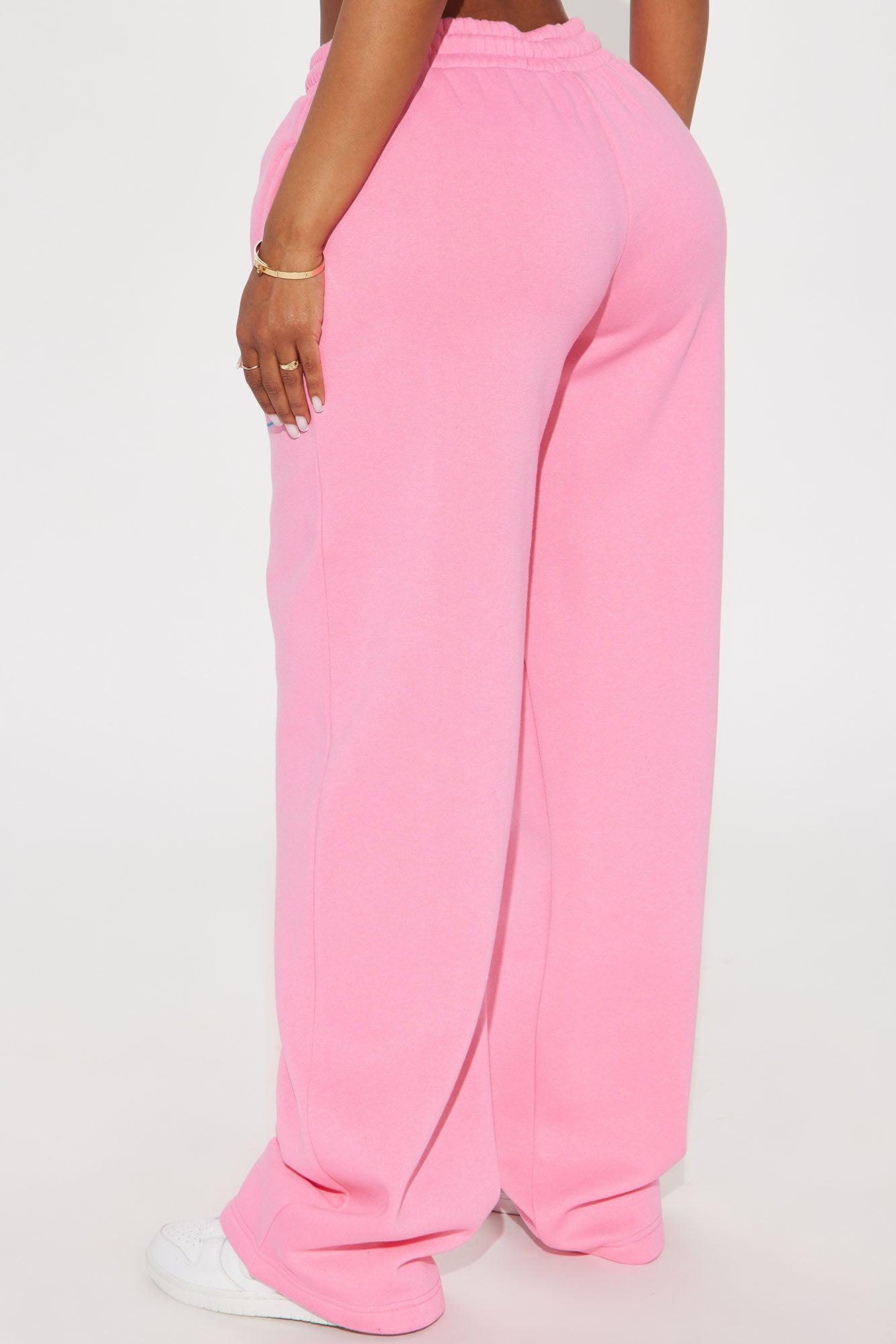 Von Dutch Timeless Wide Leg Pant - Pink Product Image