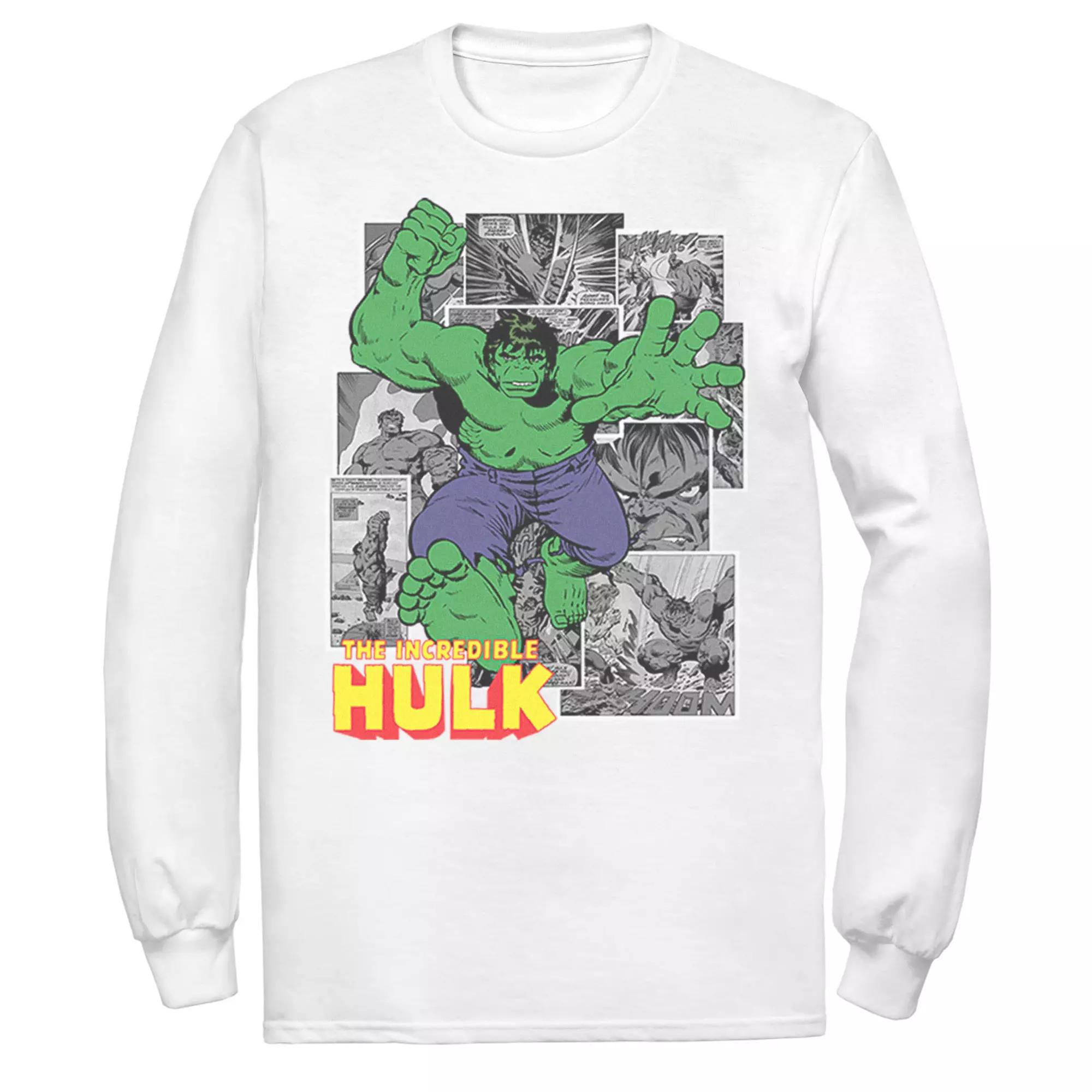 Men's Marvel Avengers The Incredible Hulk Comic Panel Portrait Graphic Tee,  Product Image