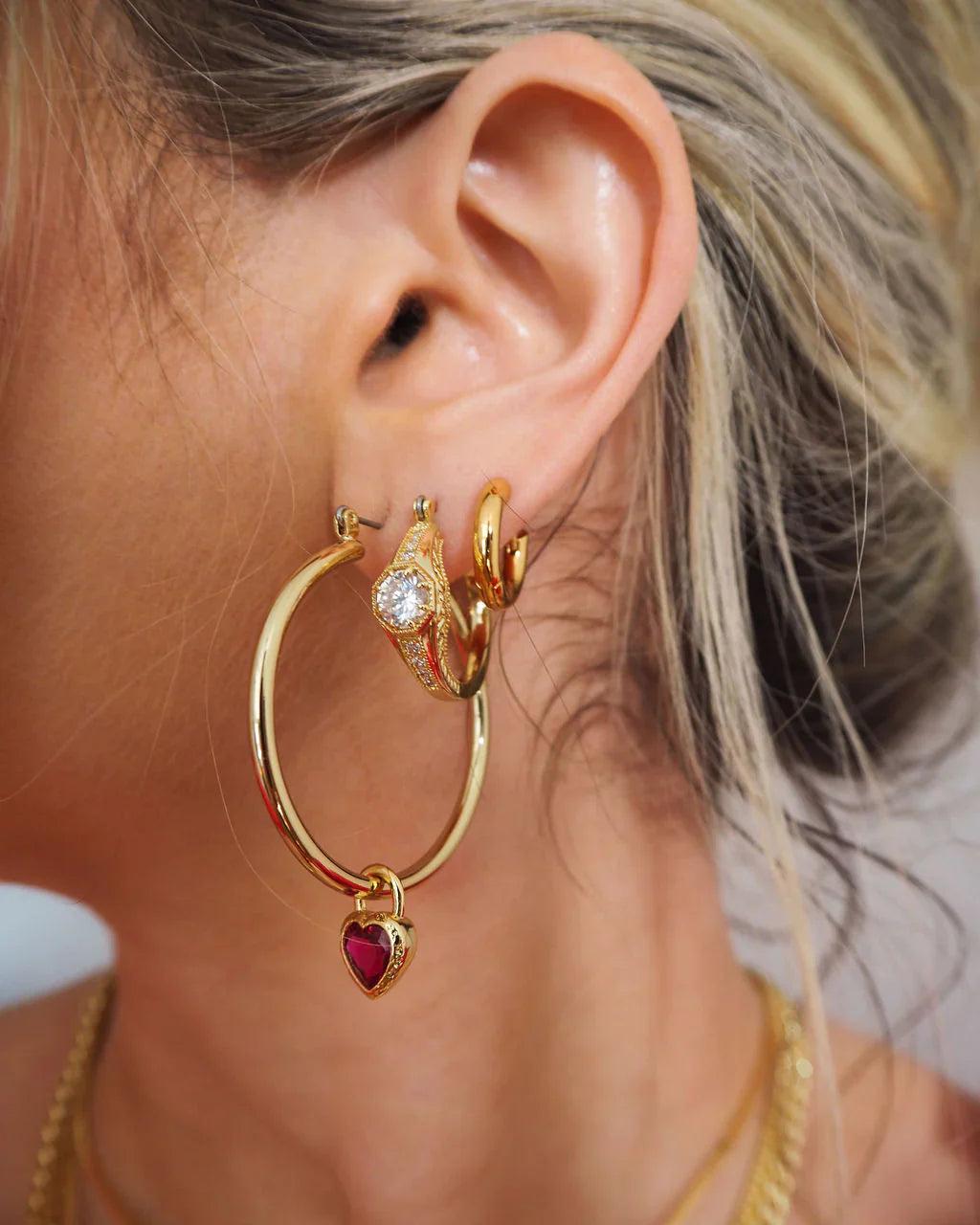 LUV AJ x FL&L Vintage Engagement Hoop Earrings Product Image