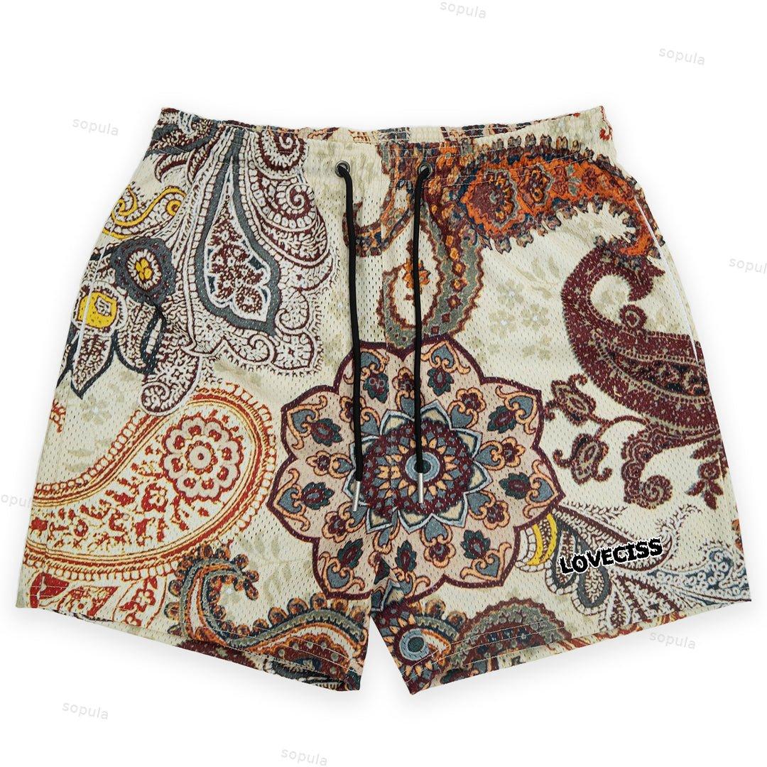 Sopula Vintage Paisley Essentials Graphic Men's Mesh Shorts Product Image