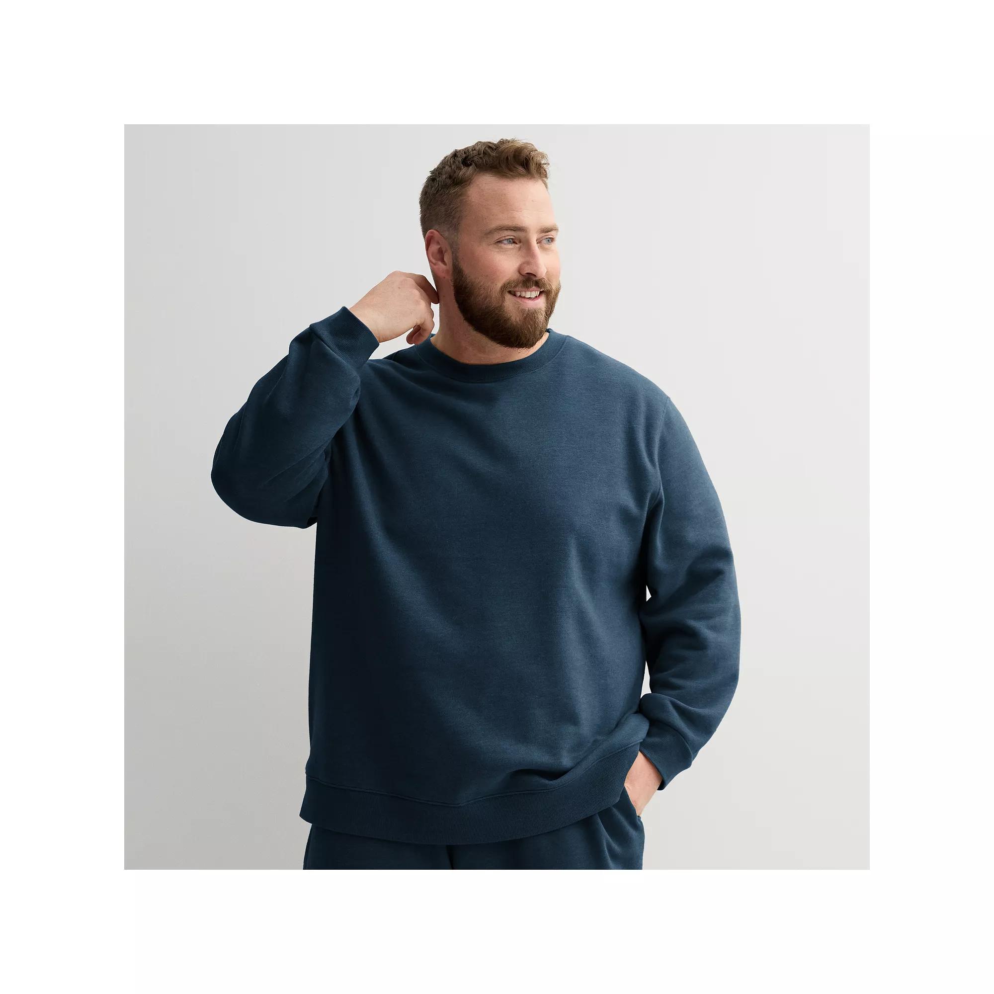 Big & Tall Tek Gear® Ultra Soft Fleece Crewneck Pullover, Men's,  Product Image