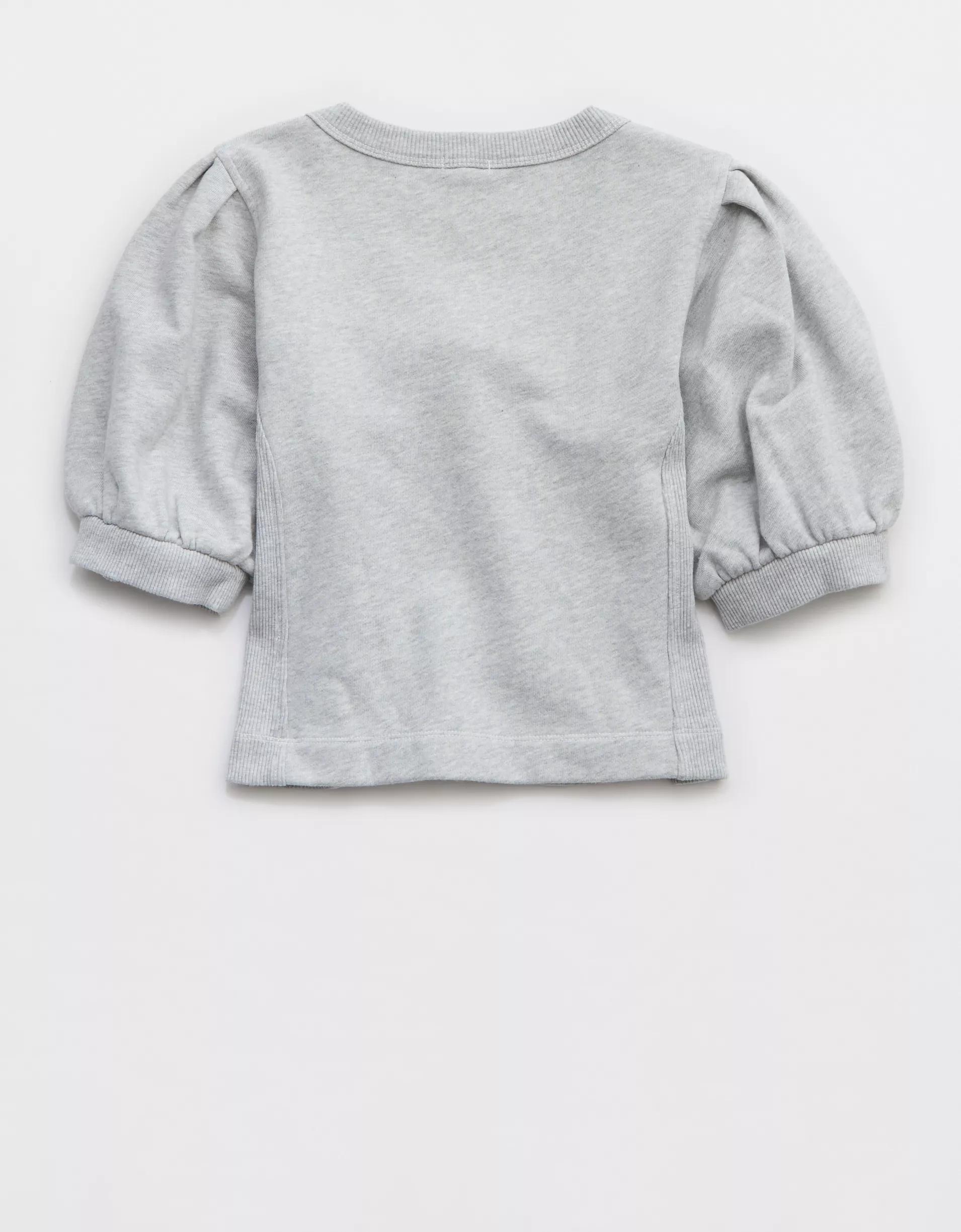 Aerie Seams Right Short Sleeve Sweatshirt Product Image