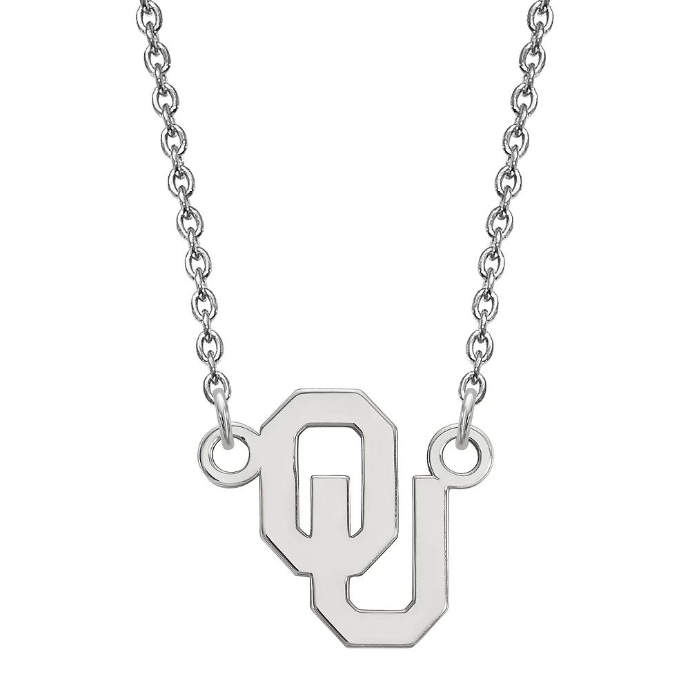 LogoArt Sterling Silver Oklahoma Sooners Pendant Necklace, Women's, Size: 18 mm Product Image