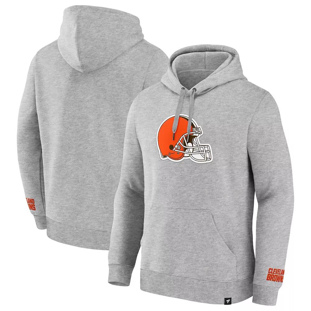 Men's Fanatics Heather Gray Cleveland Browns Legacy Fleece Pullover Hoodie,  Product Image