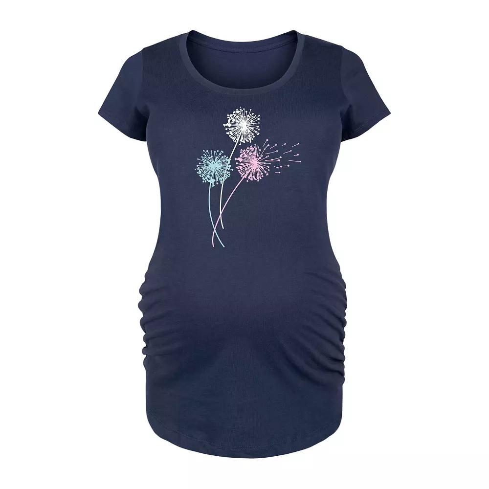 Maternity Pastel Dandelions Graphic Tee, Women's,  Product Image