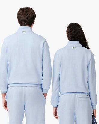 High Neck Zip-Up Print Sweatshirt Product Image