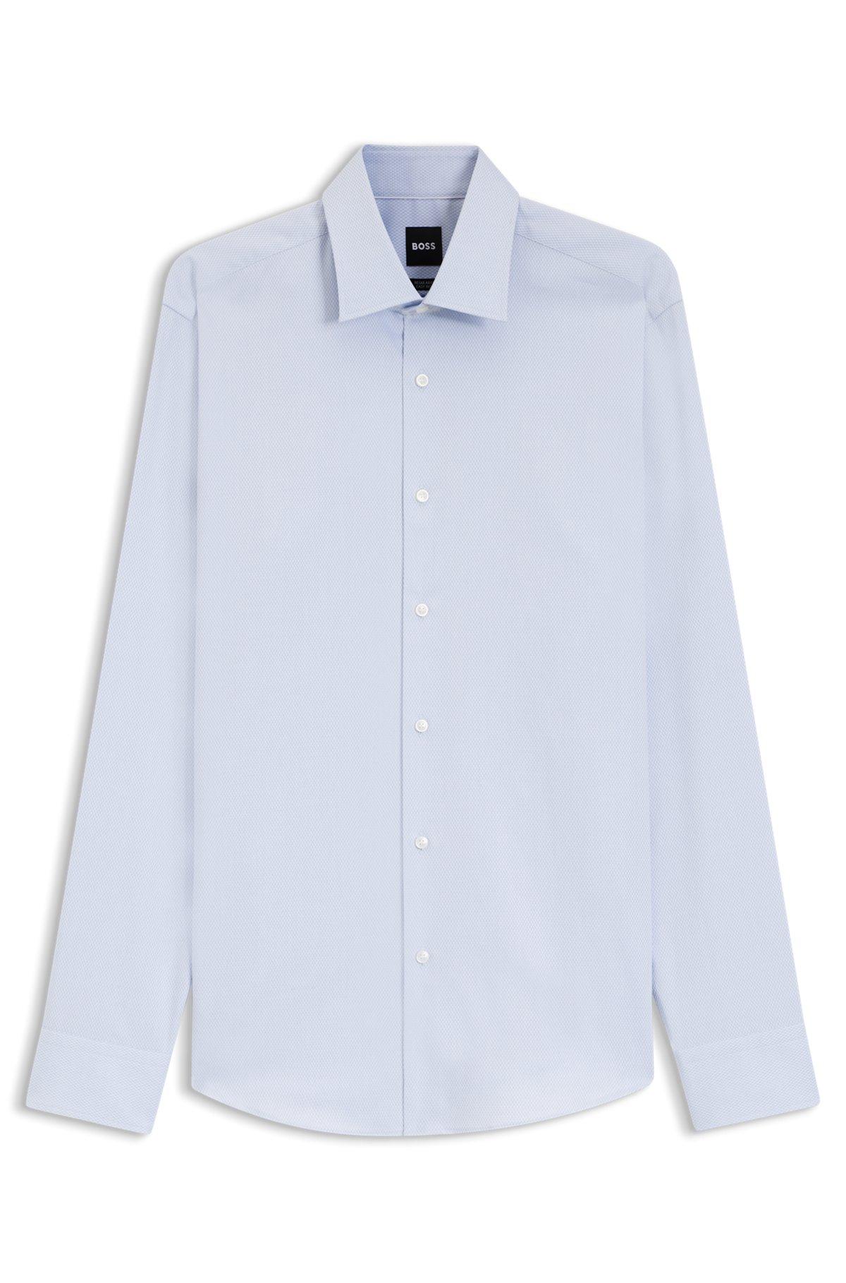 Easy-iron regular-fit shirt in stretch-cotton dobby Product Image