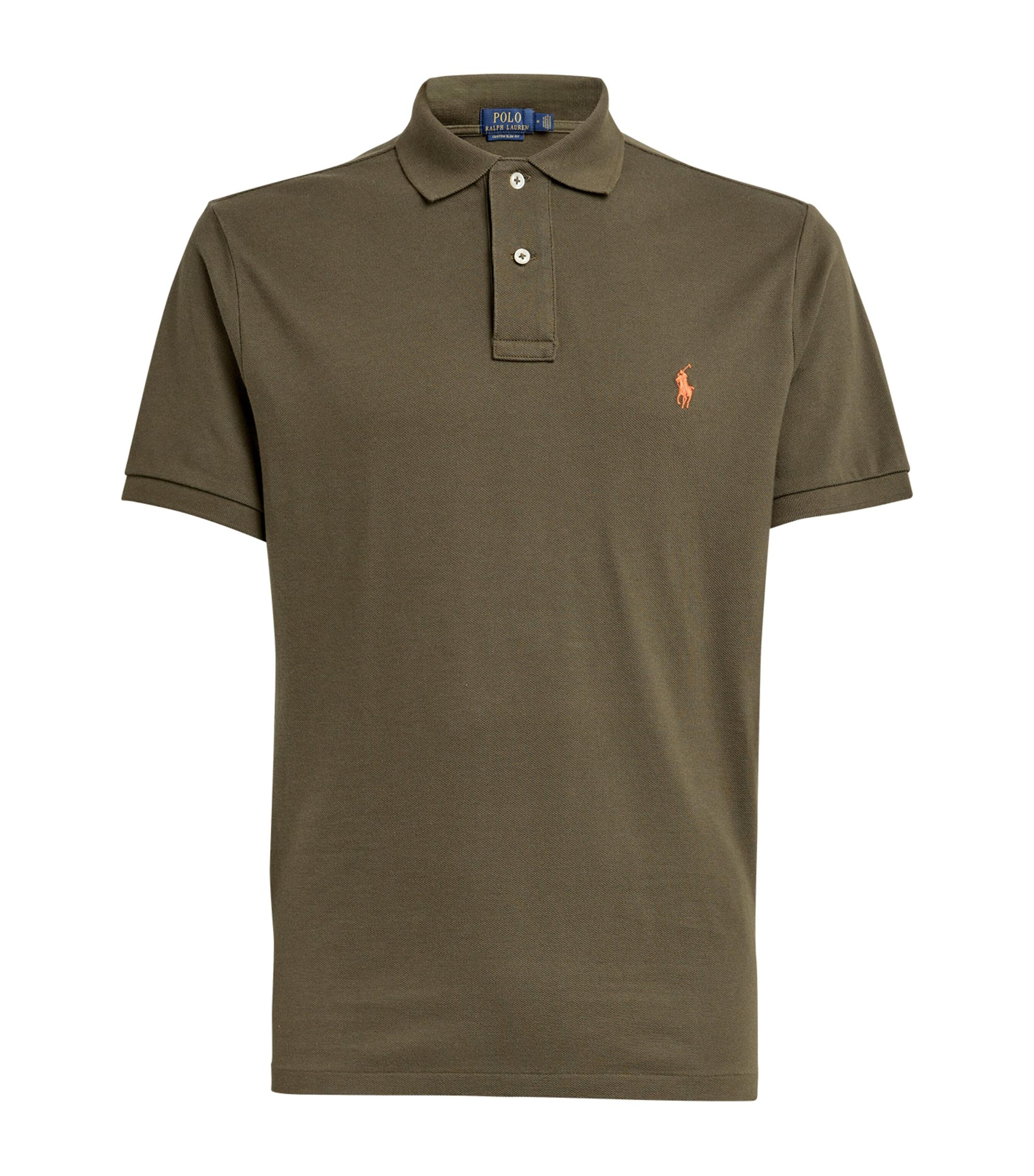 POLO RALPH LAUREN Green Polo Shirt With Pony Embroidery On The Front Product Image