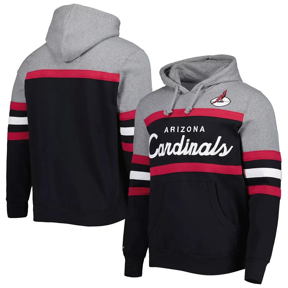 Men's Mitchell & Ness Black/Heathered Gray Arizona Cardinals Head Coach Pullover Hoodie, Size: Large Product Image