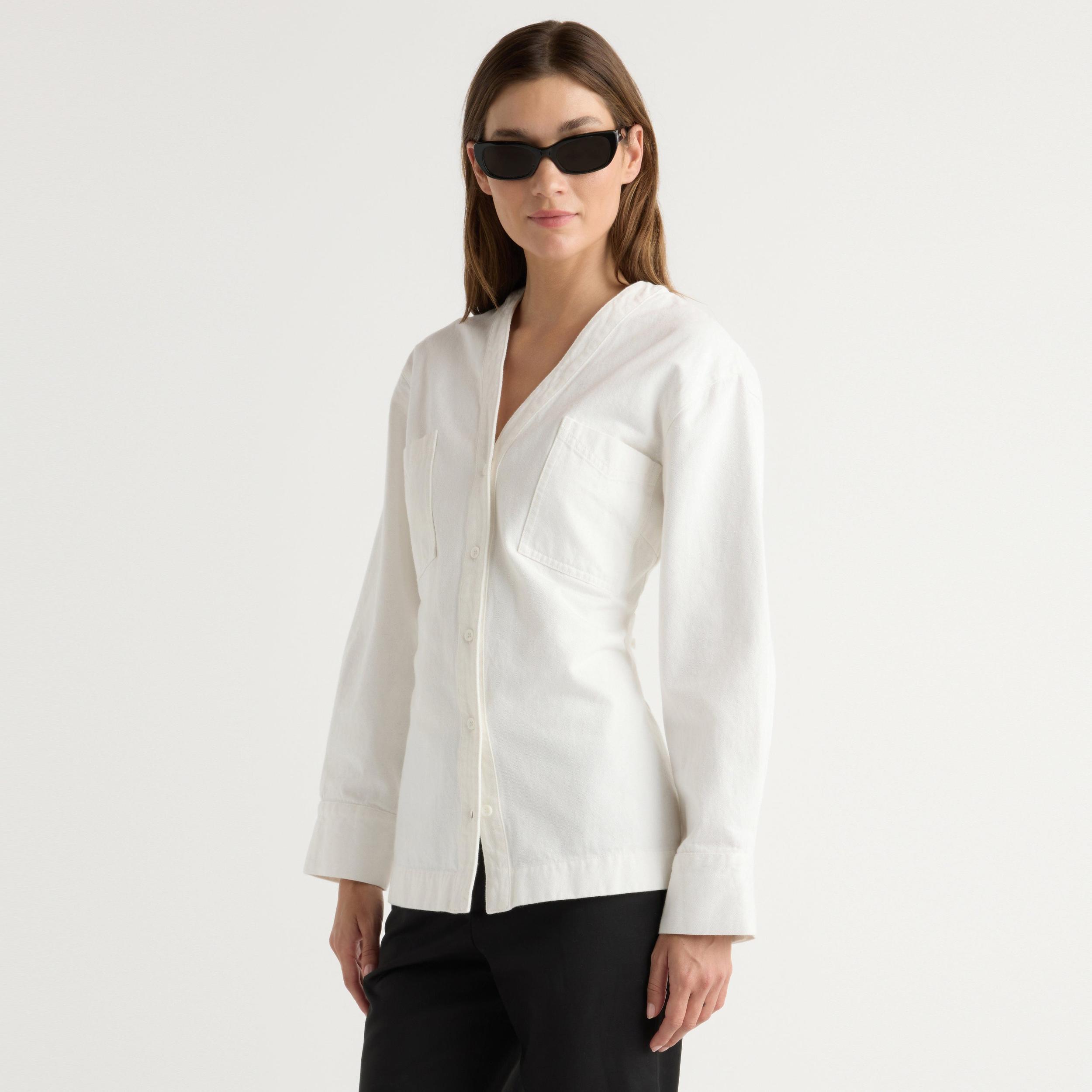 Emmett Structured-Sleeve Denim Jacket Product Image