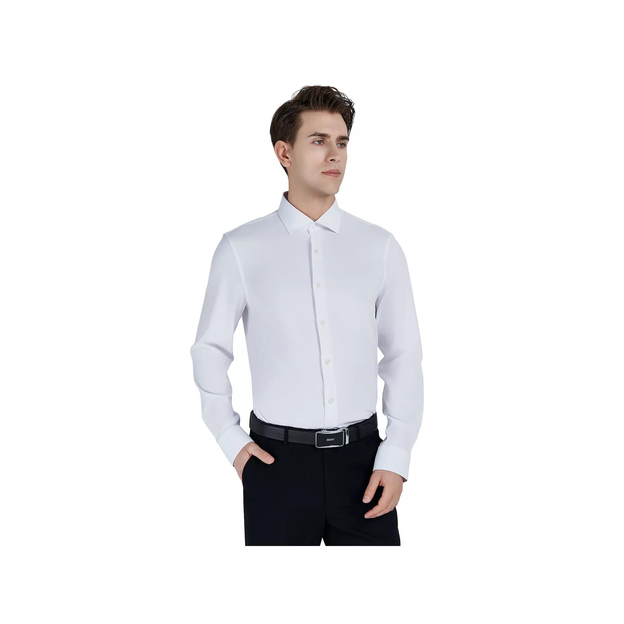 Men's Bespoke Slim-Fit Wrinkle Free Performance Dress Shirt,  Product Image