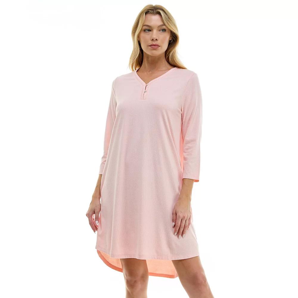 Petite Croft & Barrow® Cozy Luxe Sleepshirt, Women's, Size: XS Petite, Impatiens Product Image