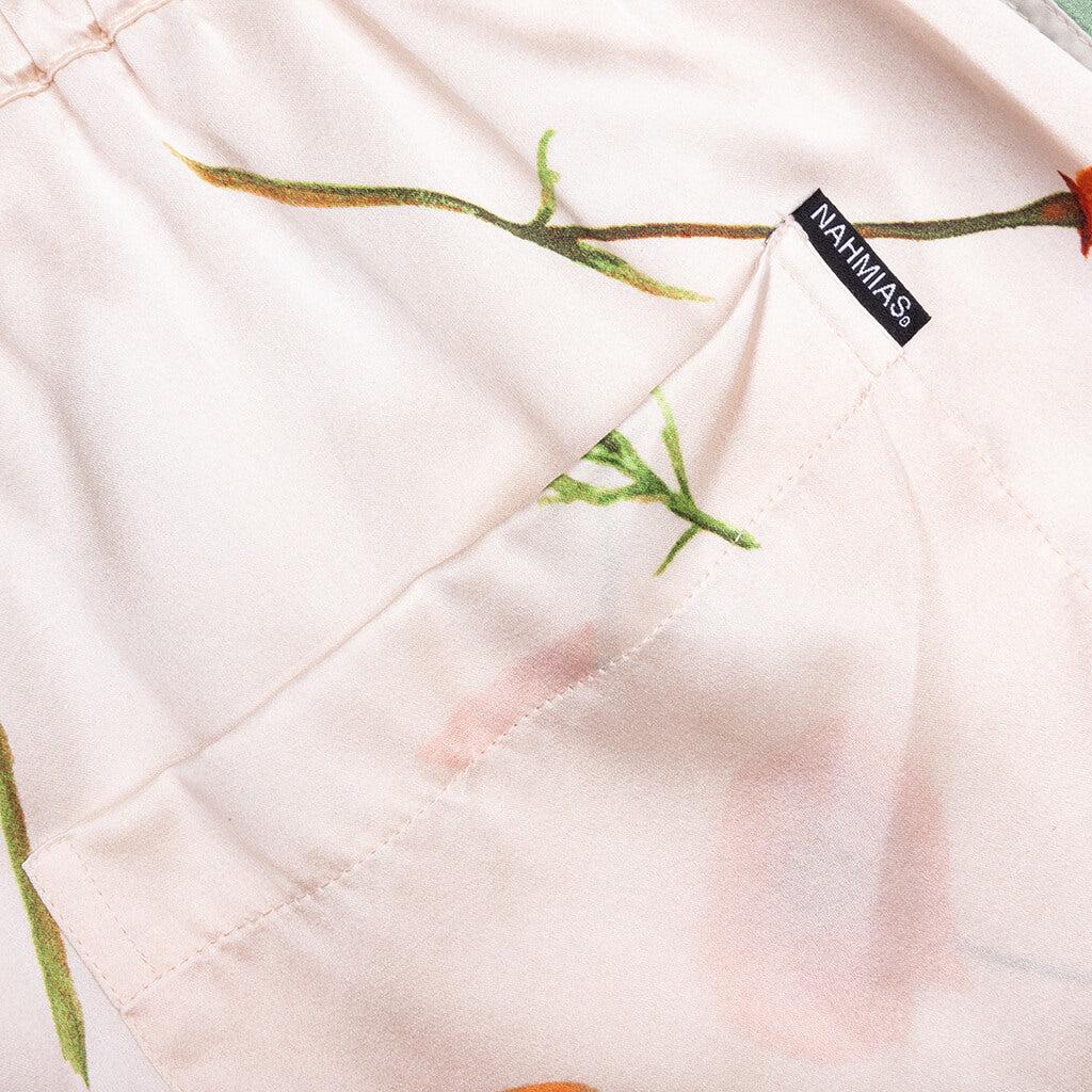 Color Block Silk Shorts - Poppy Ivory Male Product Image