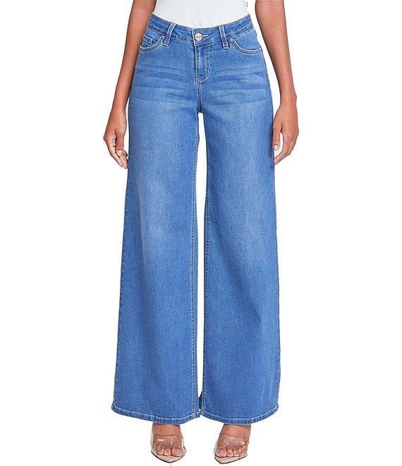 YMI Jeanswear Low Rise Wide Leg Jeans Product Image