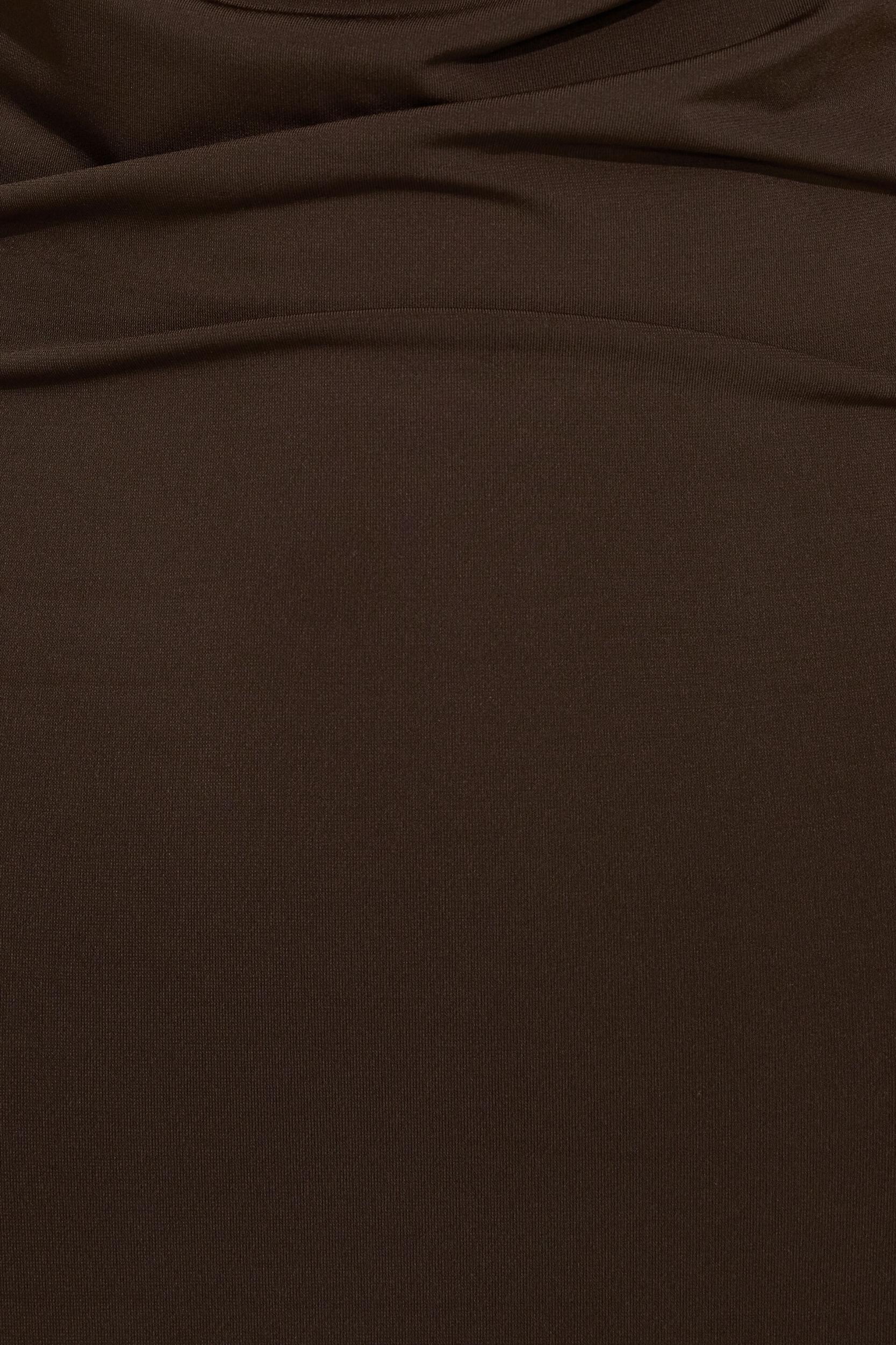 Deep Plunge Cowl Neck Mini Dress Product Image