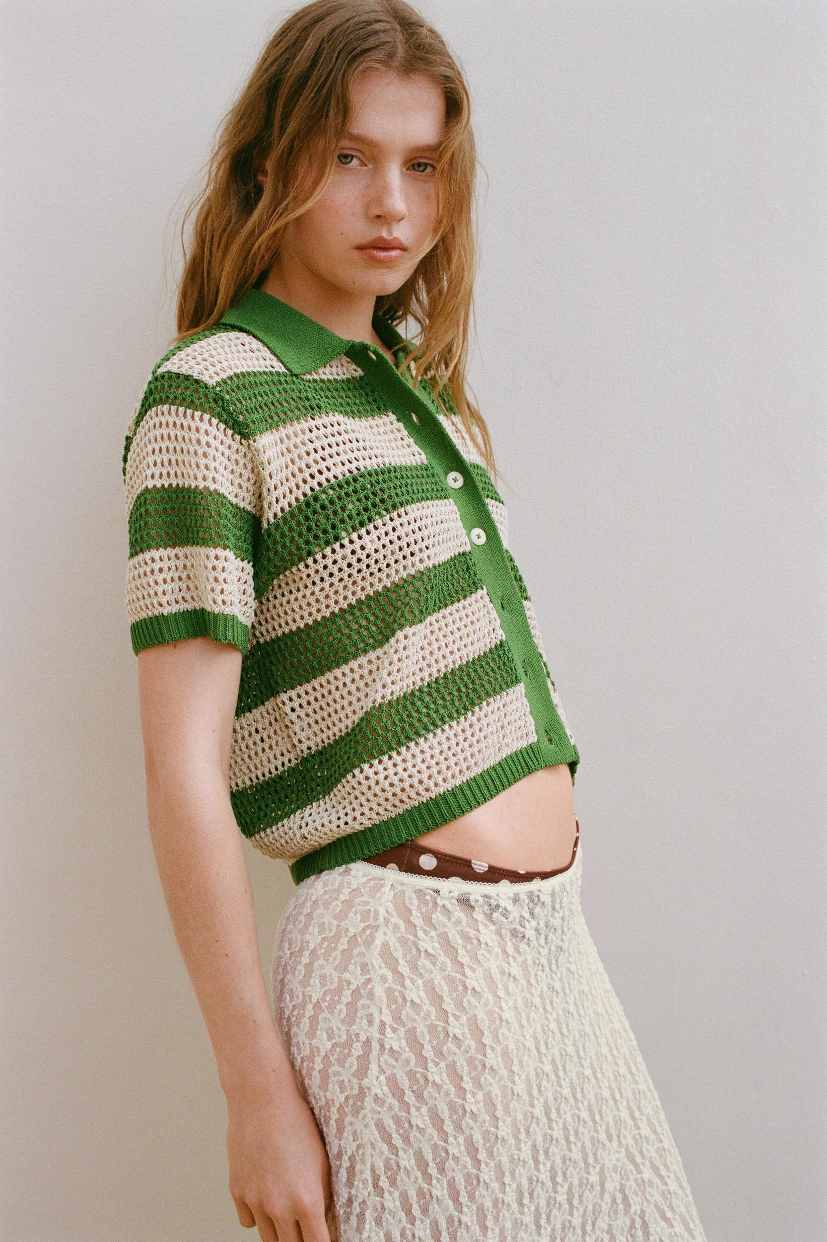 KNITTED POLO JACKET Product Image