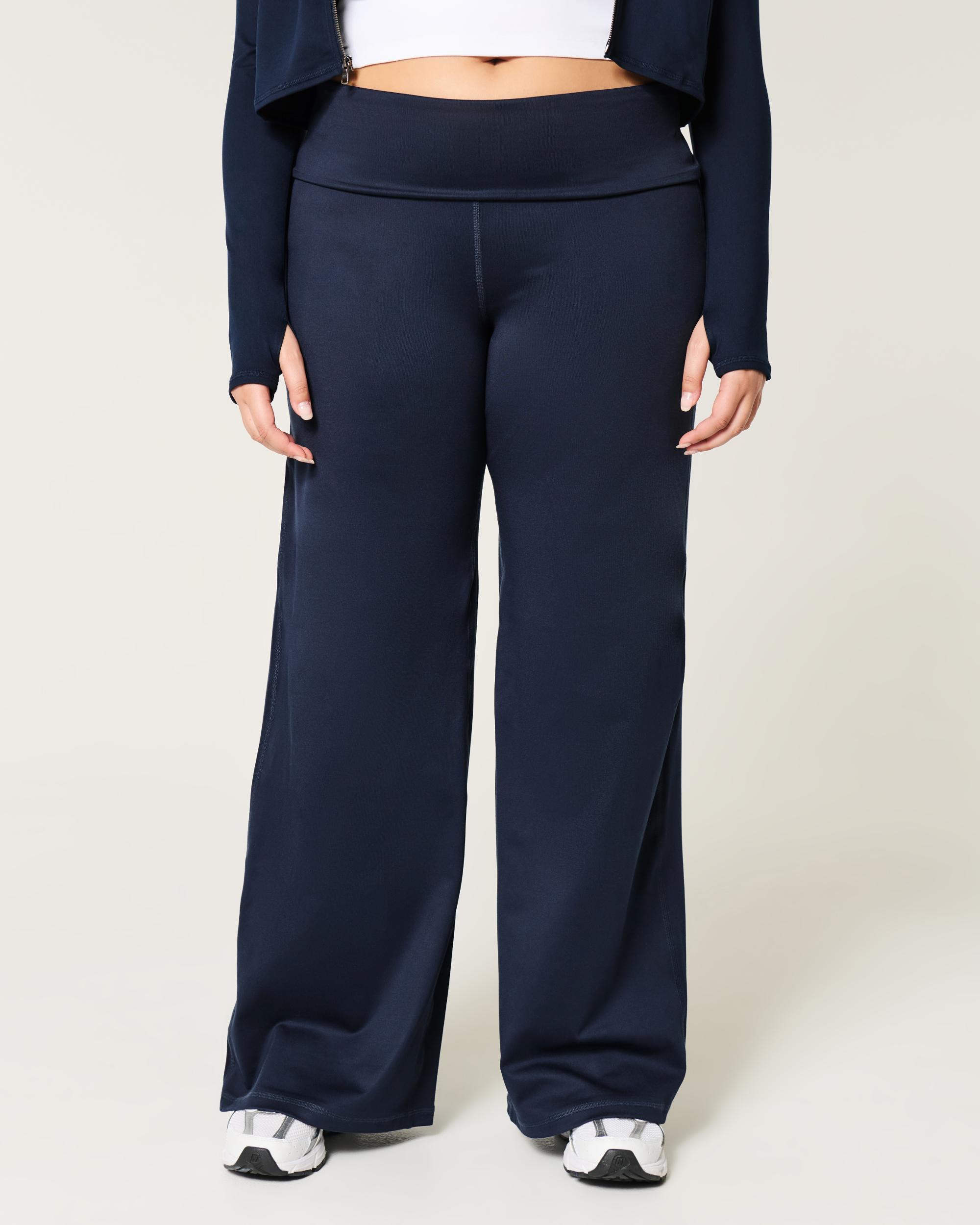 Gilly Hicks Active Recharge Wide-Leg Foldover Waist Pants Product Image
