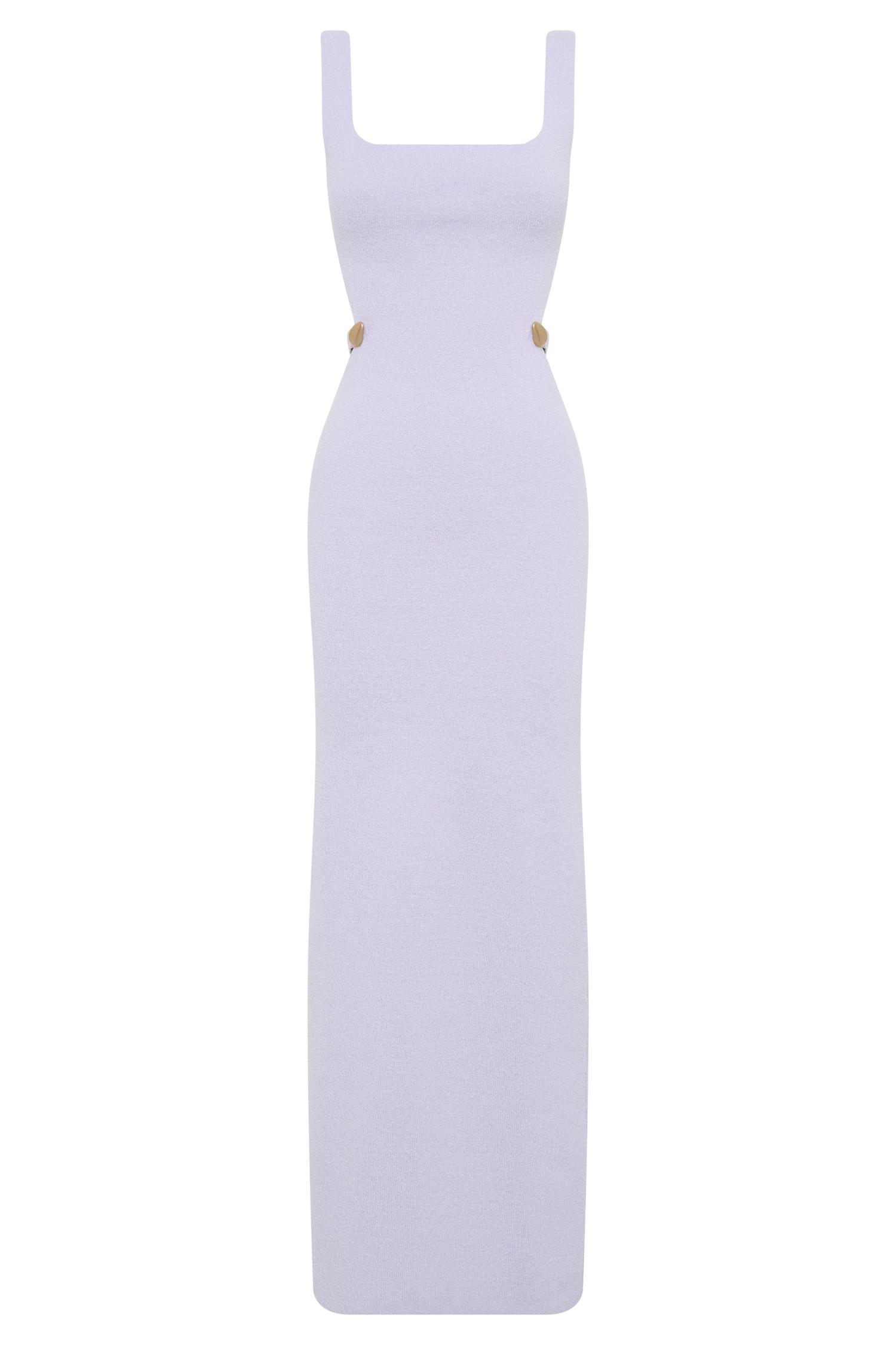 Alysanne Cut Out Knit Maxi Dress - Lilac Product Image