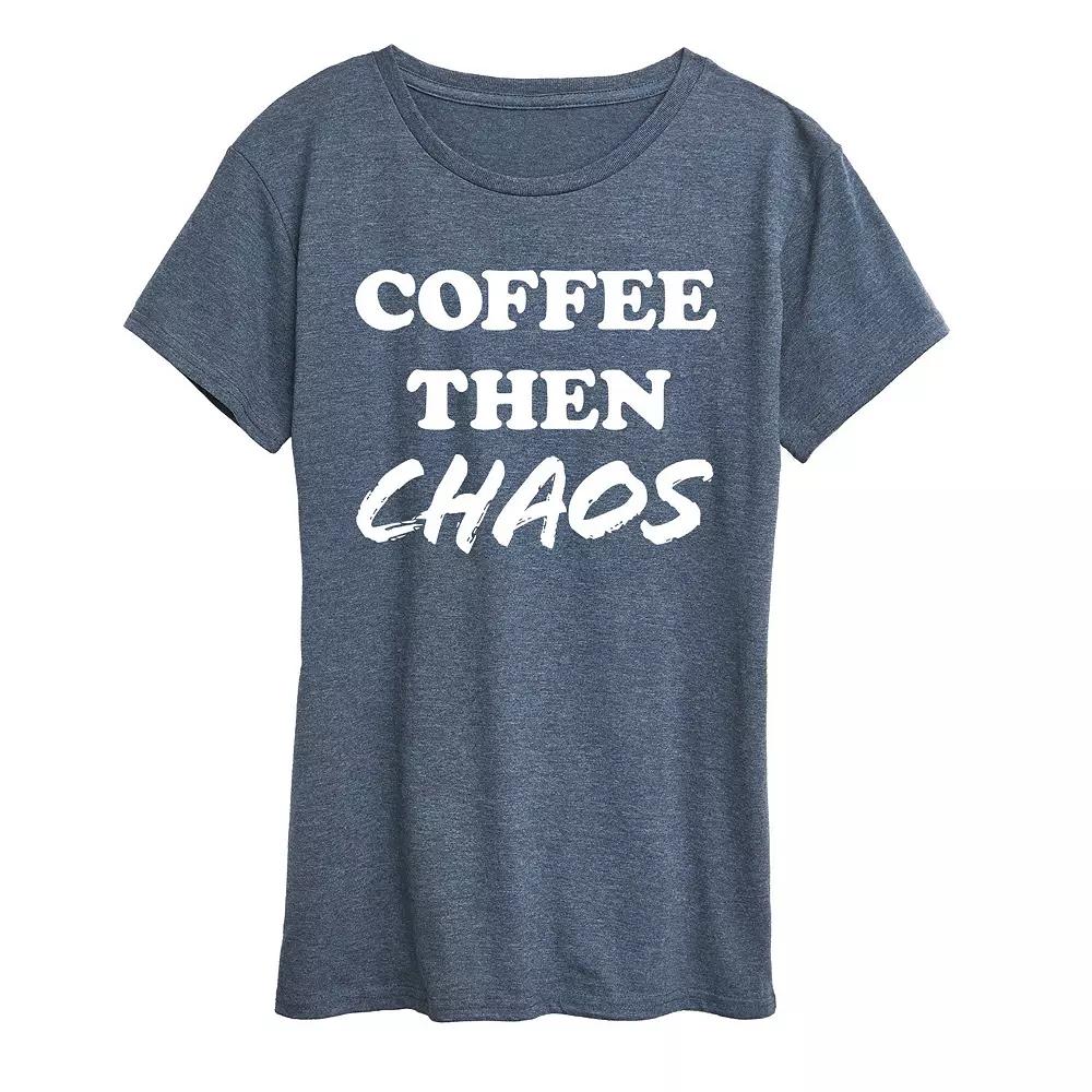 Plus Coffee Then Chaos Graphic Tee, Women's,  Product Image
