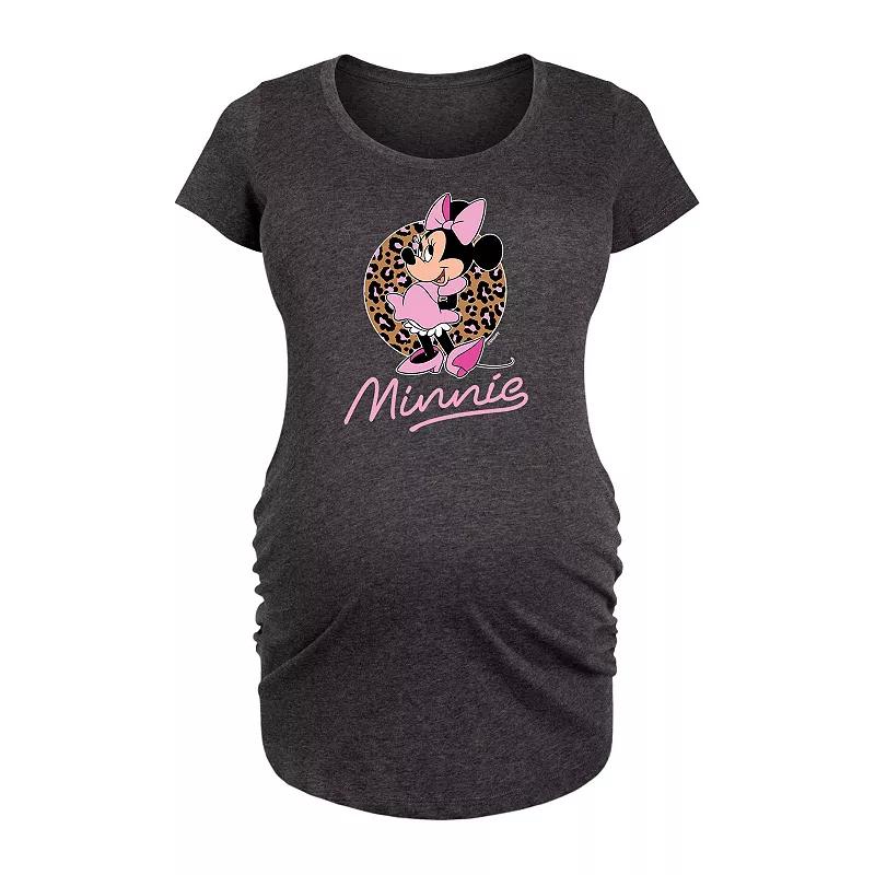 Disney's Minnie Mouse Maternity Leopard Print Graphic Tee, Women's,  Product Image